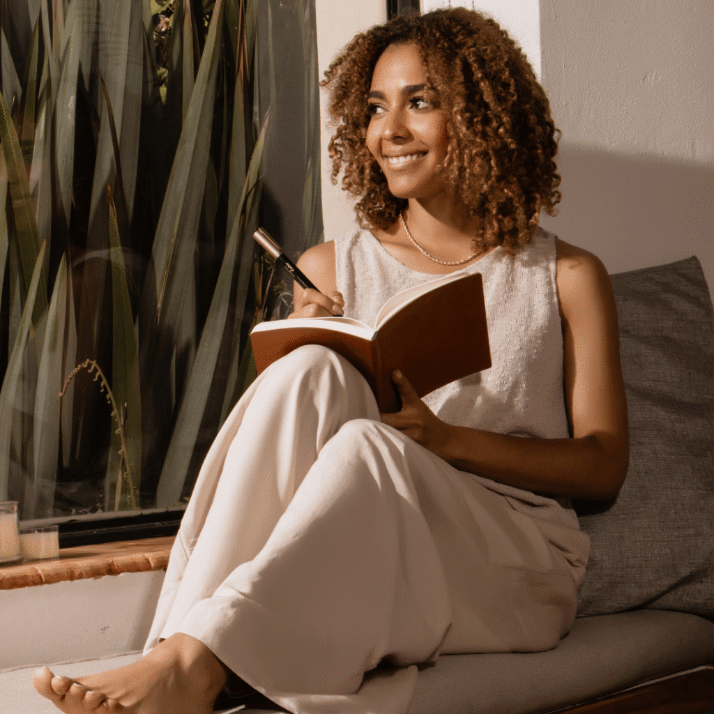 Person journaling as part of bulimia nervosa recovery process